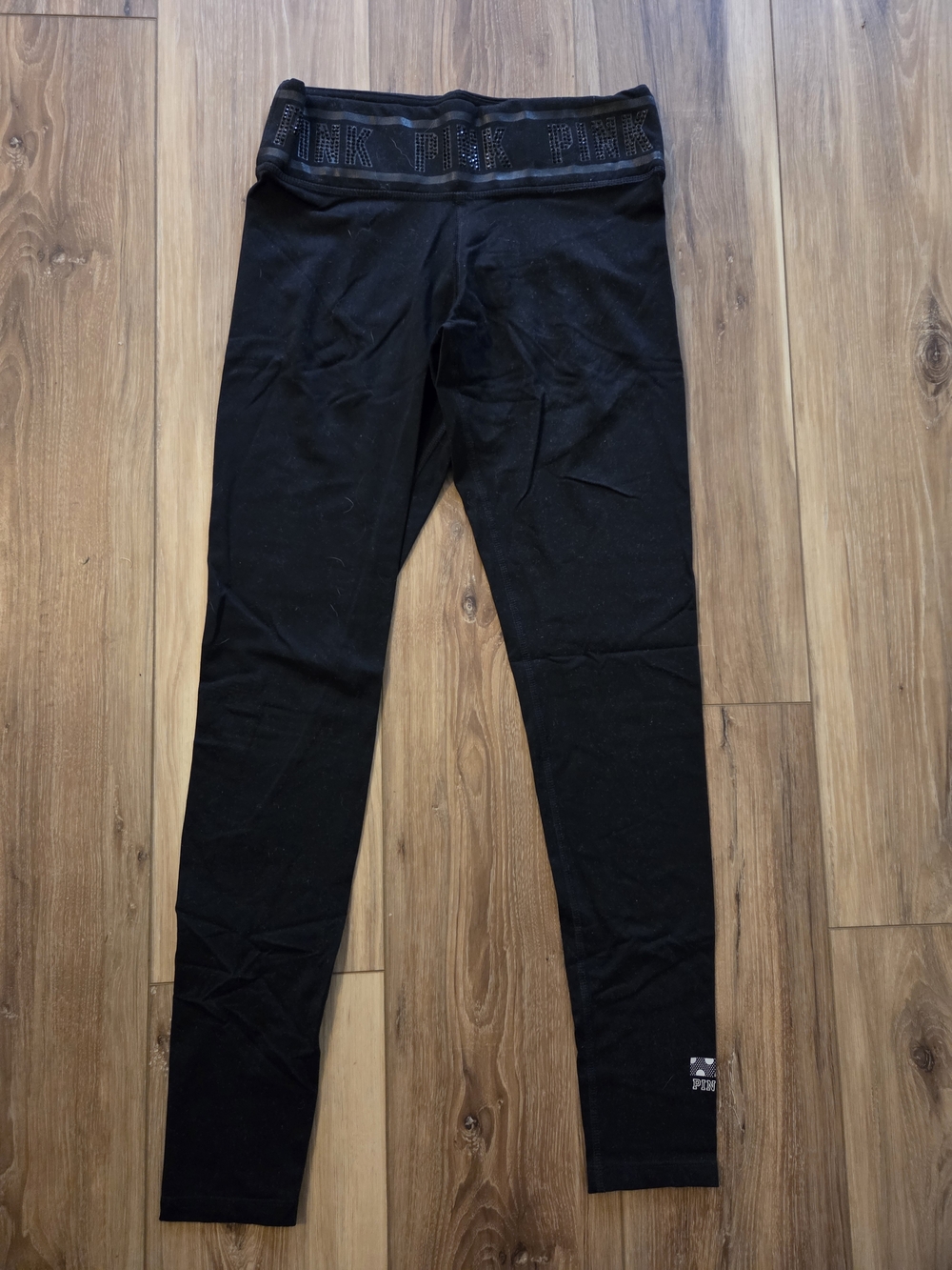 PINK Victoria's Secret Black Ultimate Logo Waist Leggings